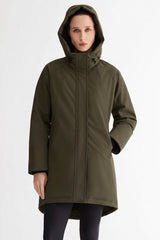 Mid-Length Windproof Parka Coat #color_olive
