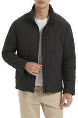 Orolay Lightweight Quilted Bomber Jackets Full Zip #color_black