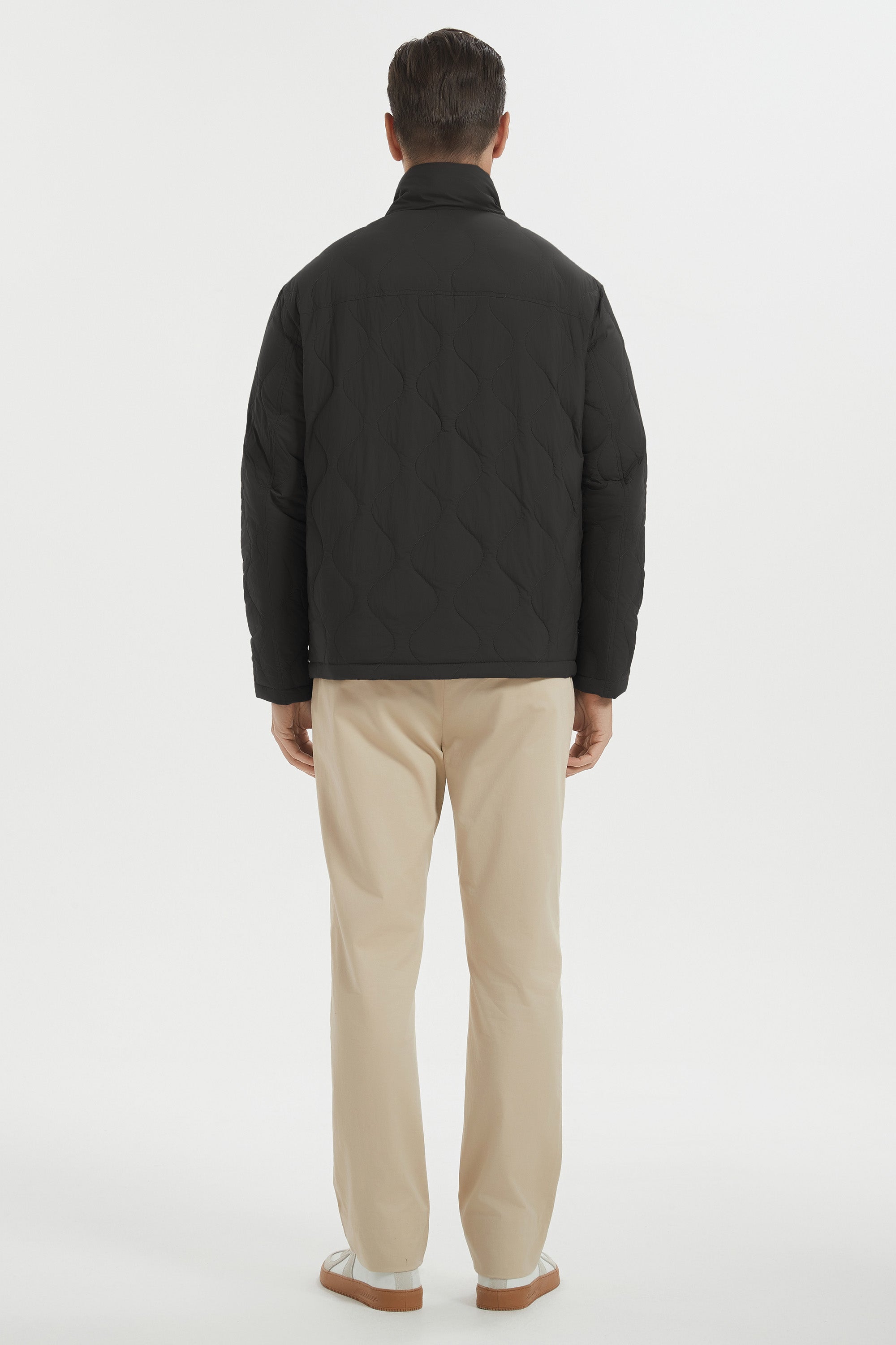 Orolay Lightweight Quilted Bomber Jackets Full Zip #color_black