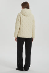 Orolay Quilted Down Jacket Lightweight Hooded #color_Beige