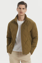 Orolay Lightweight Quilted Bomber Jackets Full Zip #color_coffee