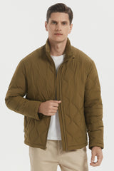 Orolay Lightweight Quilted Bomber Jackets Full Zip #color_coffee