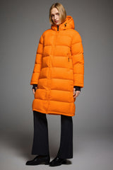 Orolay-Aurora Long Detachable Hooded Down Parka-#color_Bright Marigold
