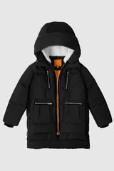 Orolay-092 Classics Kids Thickened Hooded Down Coat-Orolay 092 Classics Kids Thickened Hooded Down Coat #color_Black