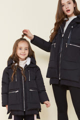 Orolay-092 Classics Kids Thickened Hooded Down Coat-Orolay 092 Classics Kids Thickened Hooded Down Coat #color_Black