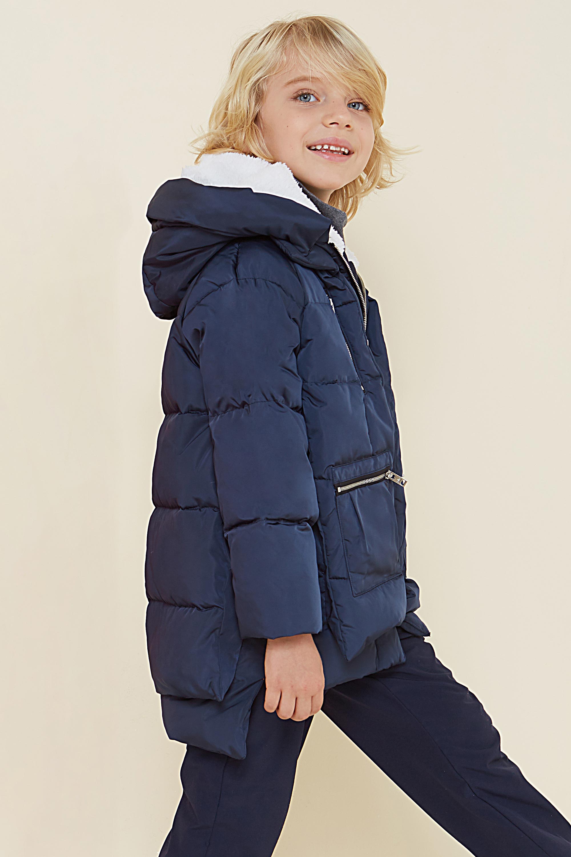 Orolay-092 Classics Kids Thickened Hooded Down Coat-Orolay 092 Classics Kids Thickened Hooded Down Coat #color_Pageant Blue