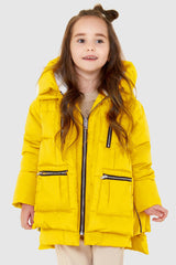 Orolay-092 Classics Kids Thickened Hooded Down Coat-Orolay 092 Classics Kids Thickened Hooded Down Coat #color_Buttercup