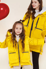 Orolay-092 Classics Kids Thickened Hooded Down Coat-Orolay 092 Classics Kids Thickened Hooded Down Coat #color_Buttercup