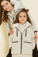 Orolay 092 Classics Kids Thickened Hooded Down Coat #color_beige