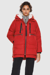 Orolay-092 Classics Women's Thickened Down Jacket-Orolay 092 Classics Women's Thickened Down Jacket #color_Fiery Red