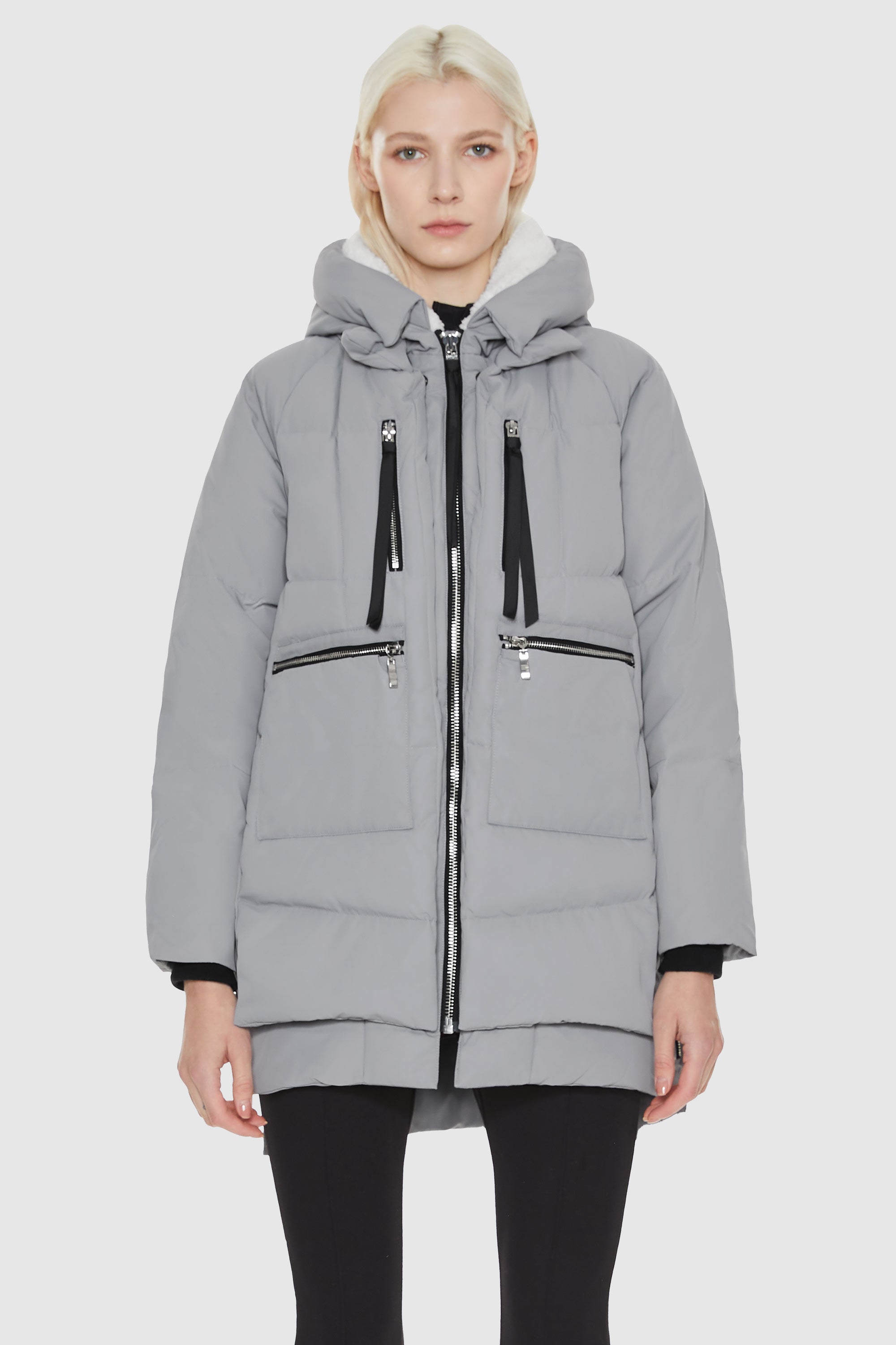 Orolay-092 Classics Women's Thickened Down Jacket-Orolay 092 Classics Women's Thickened Down Jacket #color_Gull Gray