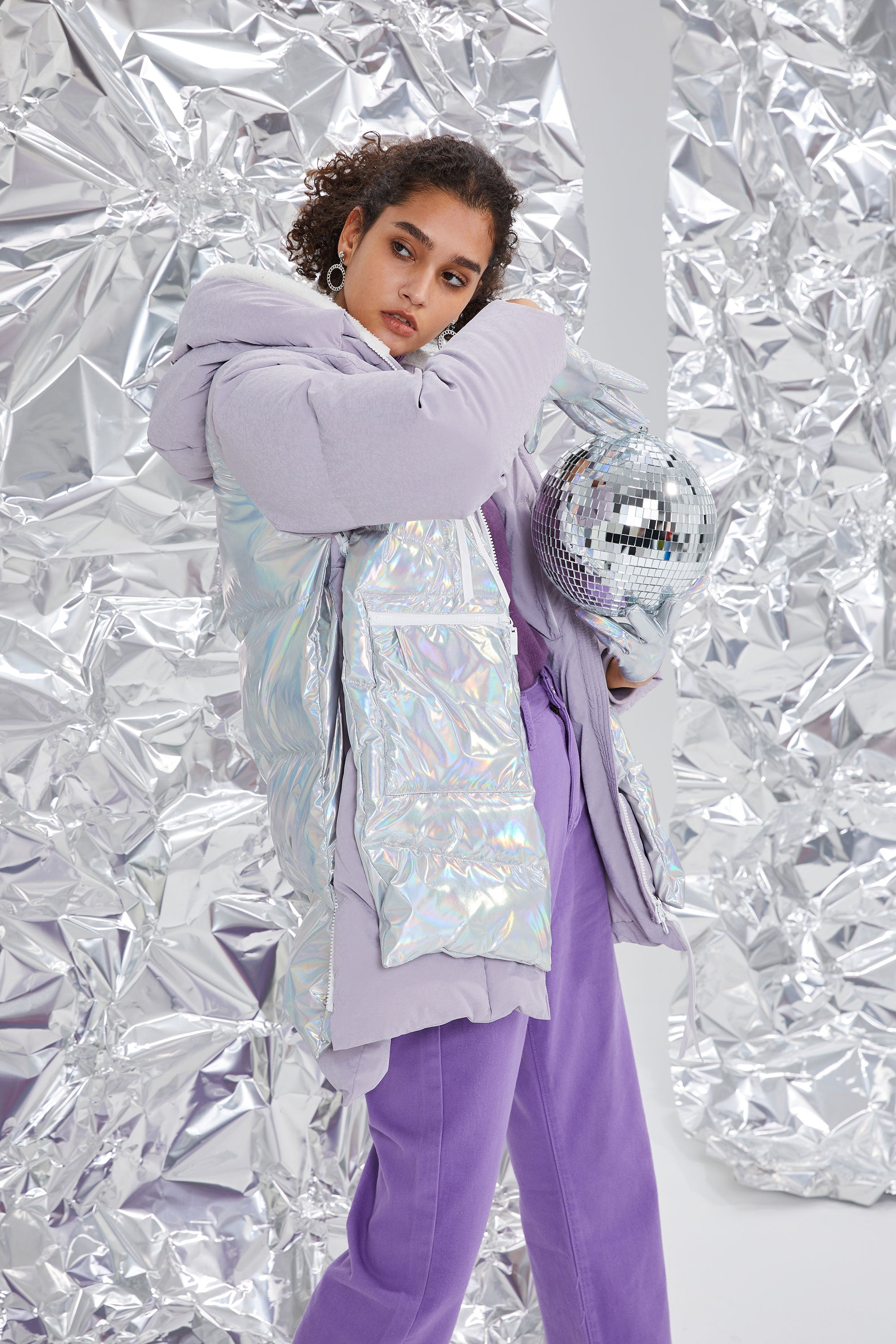 Orolay-092 Colorlay Chrome Down Jacket-#color_Light Purple