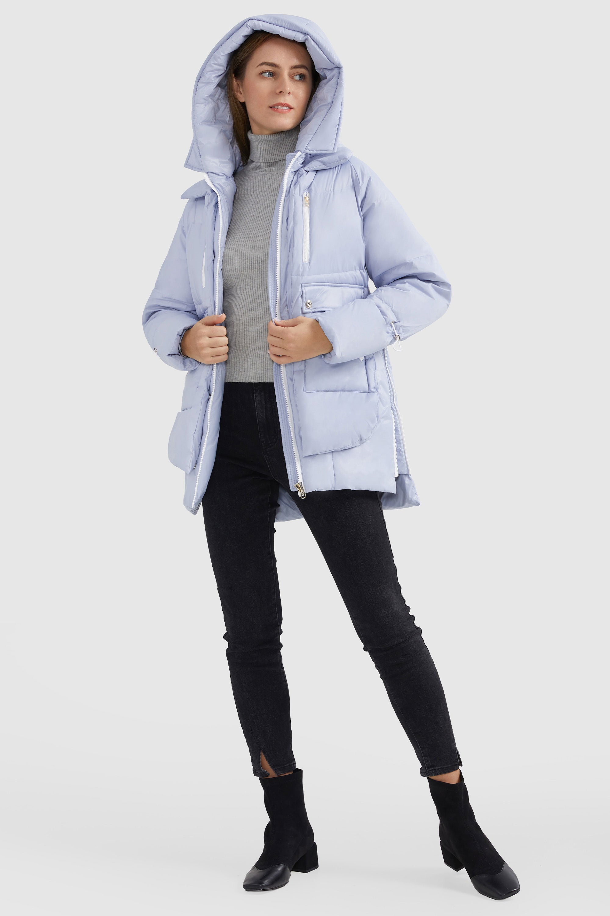 Orolay-092 Colorlay Thickened Down Jacket-#color_Halogen Blue