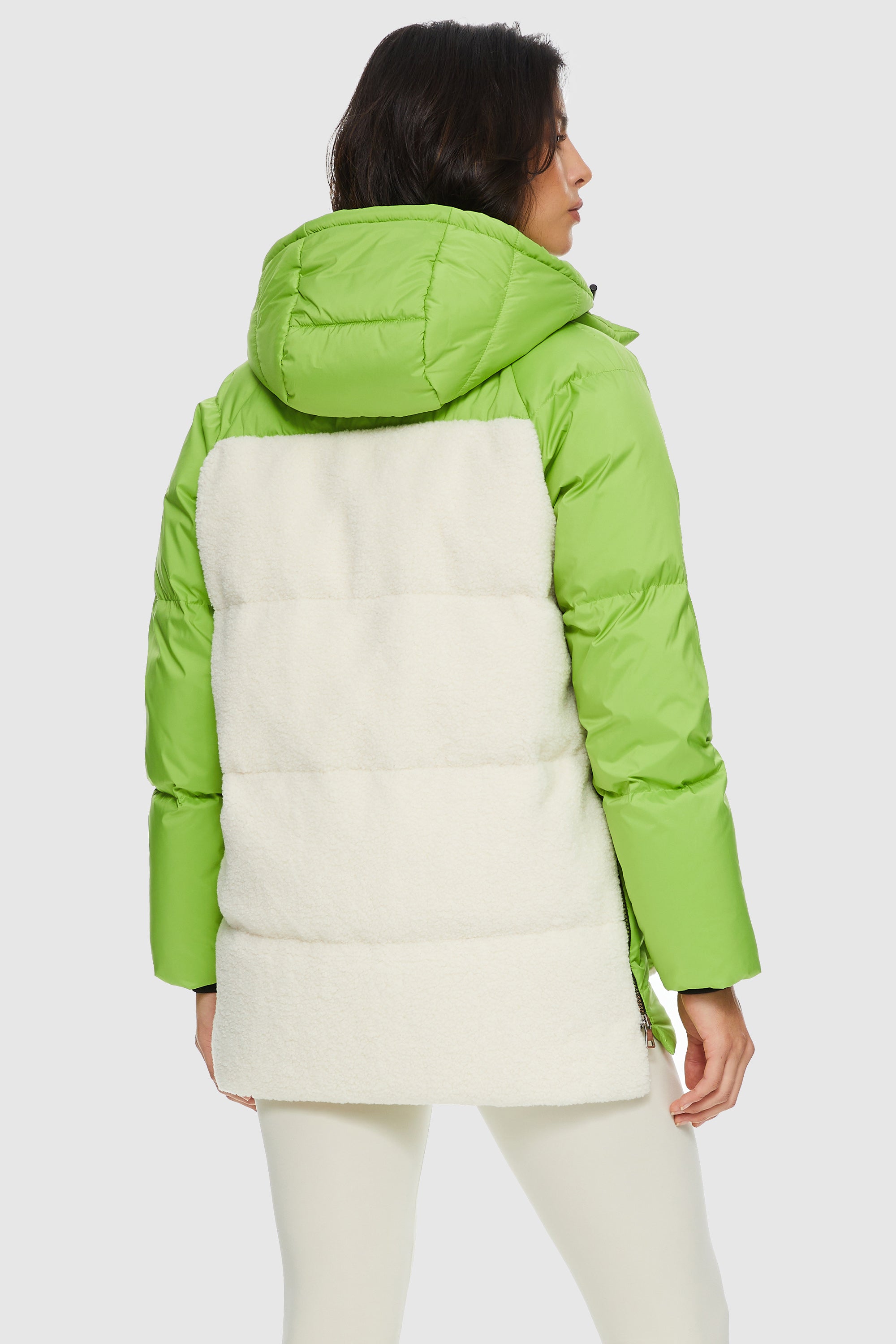 Orolay-092 O-Lab Fleece Down Puffer-Orolay 092 O-Lab Fleece Down Puffer women #color_Green Flash