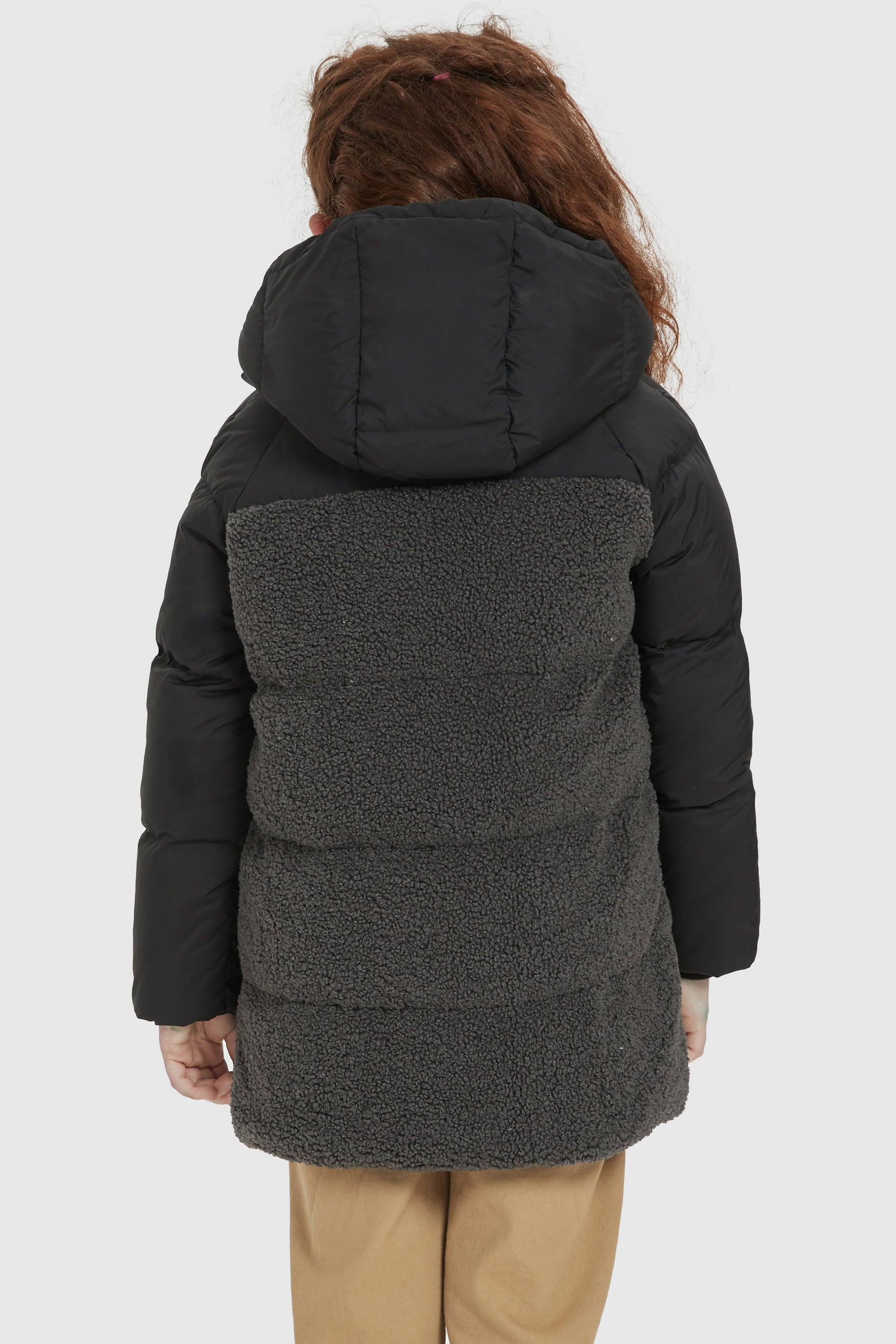 Orolay-092 O-Lab Kids Down Puffer-#color_Black