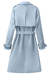 Orolay-3/4 Belted Double-Breasted Trench-Image 7 of 3/4 Belted Double-Breasted Trench from Orolay - #color_Clear Sky