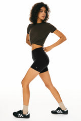 Orolay-5" High-Rise Yoga Shorts- #color_black