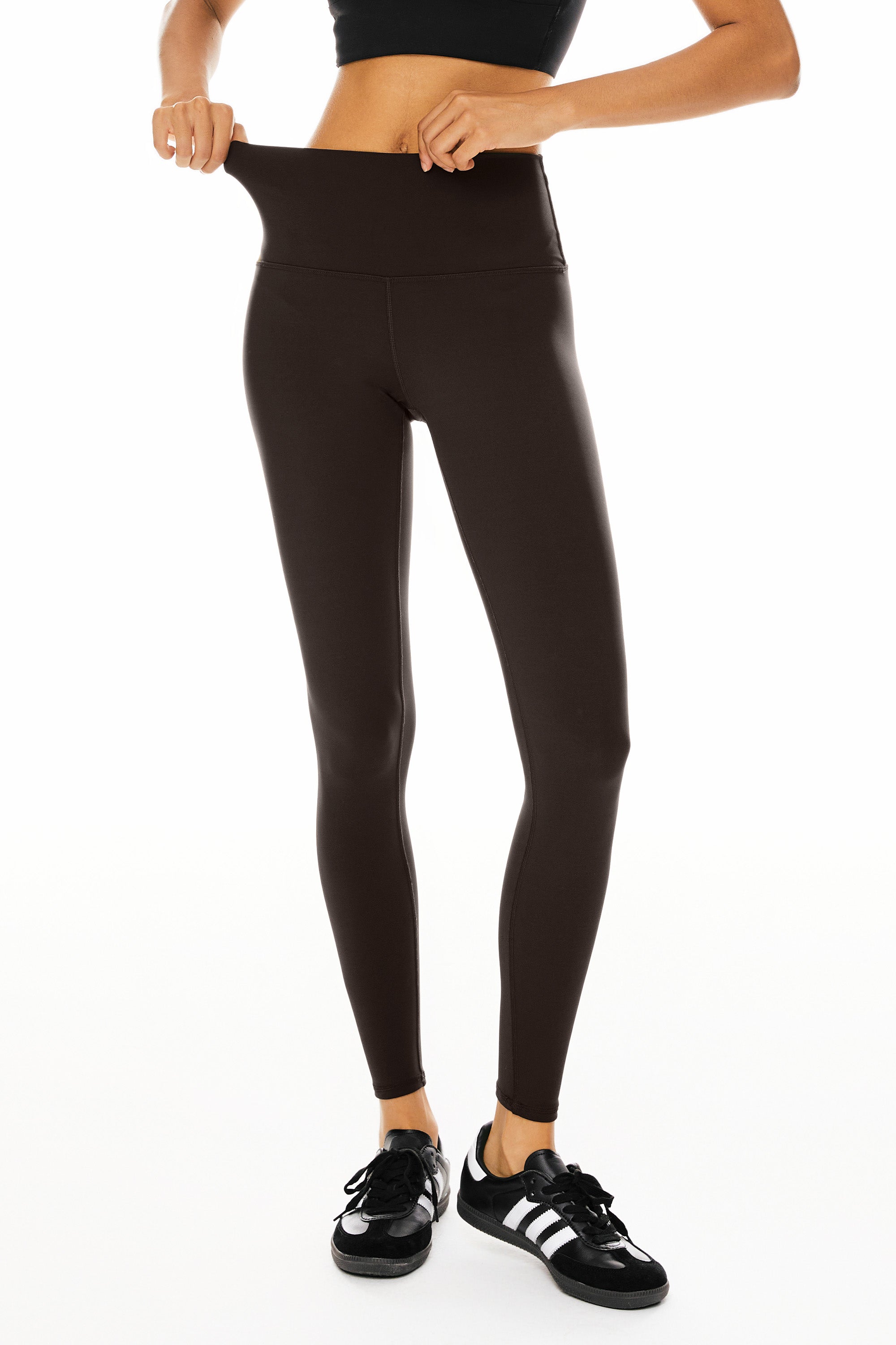 Orolay-7/8 Yoga Leggings-Image 6 of 7/8 Workout Yoga Leggings from Orolay - #color_Umber