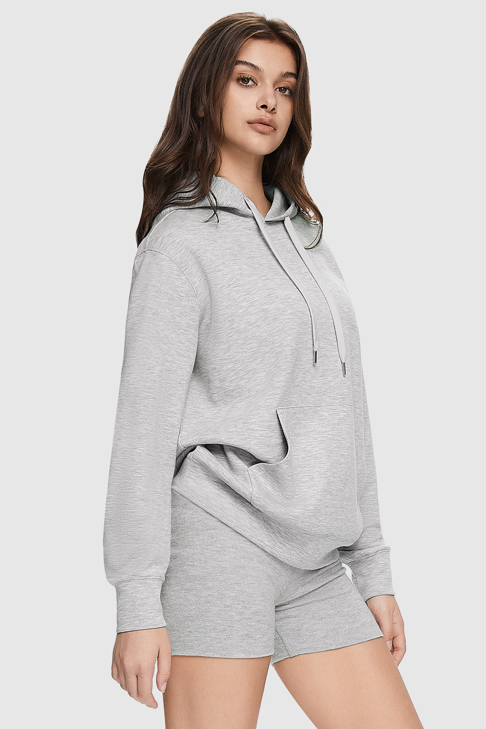 Orolay-Athletic Hoodie-Image 3 of Athletic Hoodie from Orolay - #color_Lightgrey