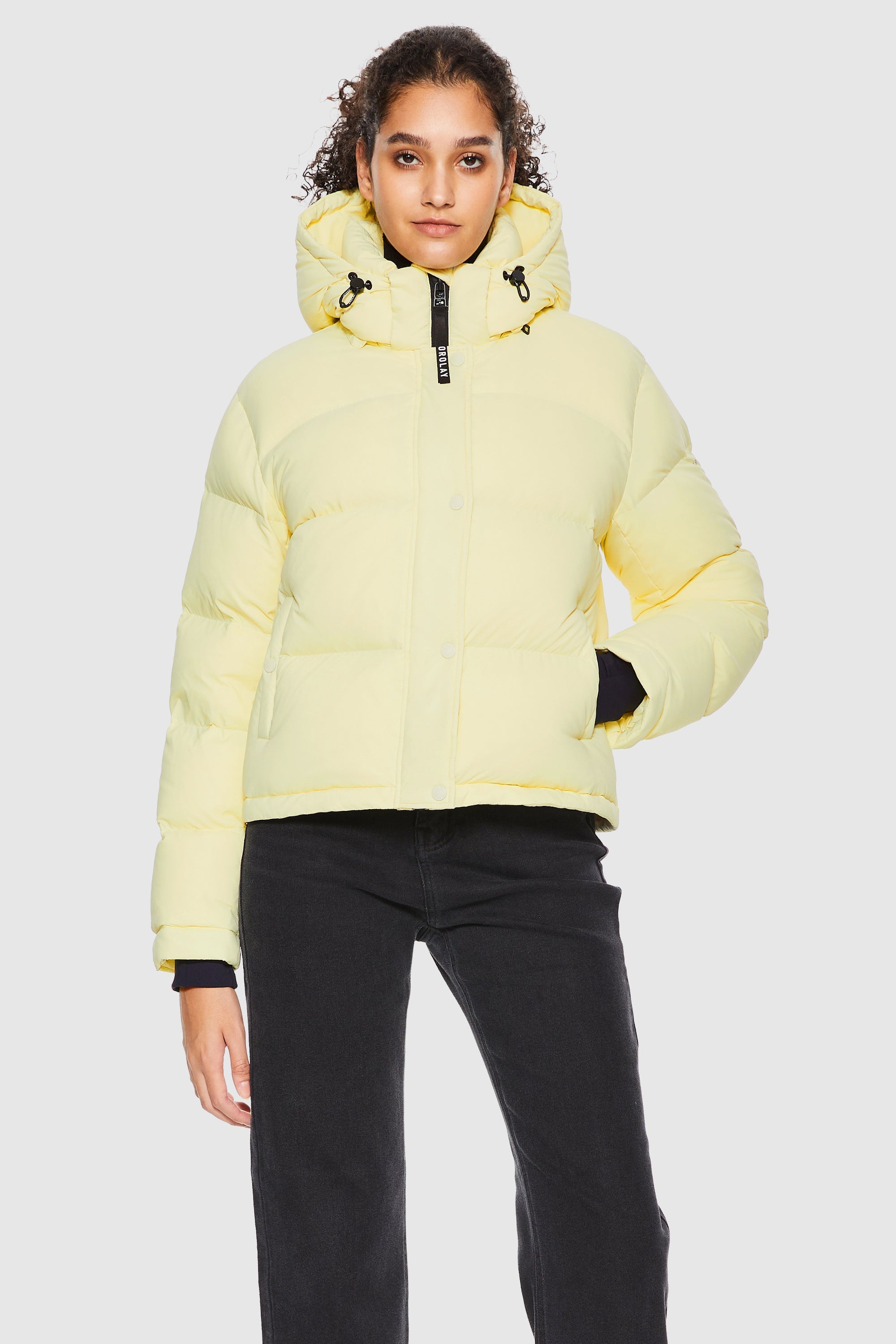 Orolay-Aurora Cropped Thermal Puffer-#color_Lightyellow