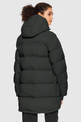 Orolay-Aurora Detachable Hood Down Puffer-#color_Volcanic Ash