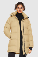 Orolay-Aurora Detachable Hood Down Puffer-#color_Summer Melon