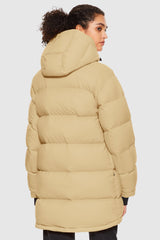 Orolay-Aurora Detachable Hood Down Puffer-#color_Summer Melon