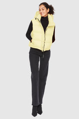 Orolay-Aurora Hooded Puffer Vest-#color_Lightyellow