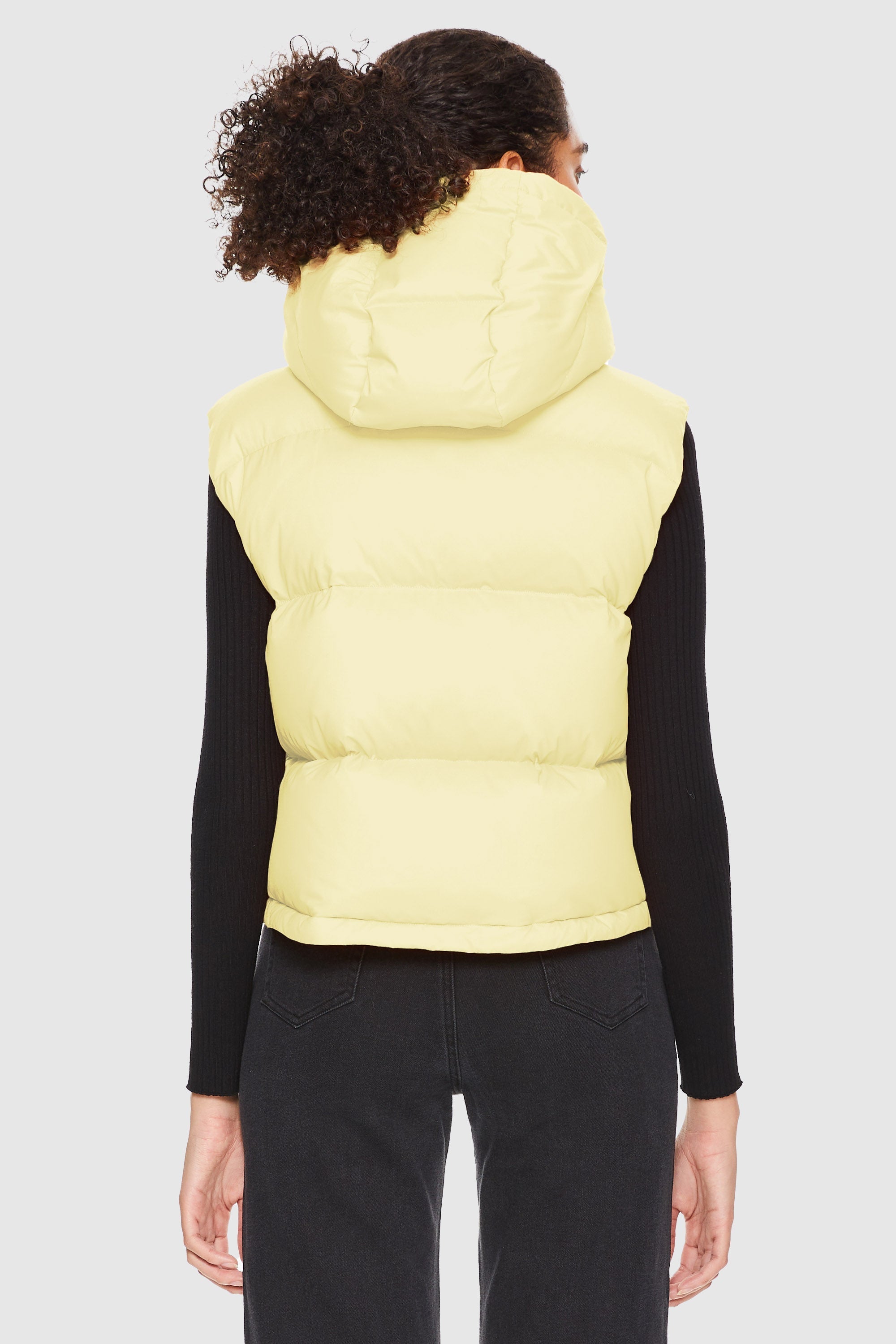 Orolay-Aurora Hooded Puffer Vest-#color_Lightyellow