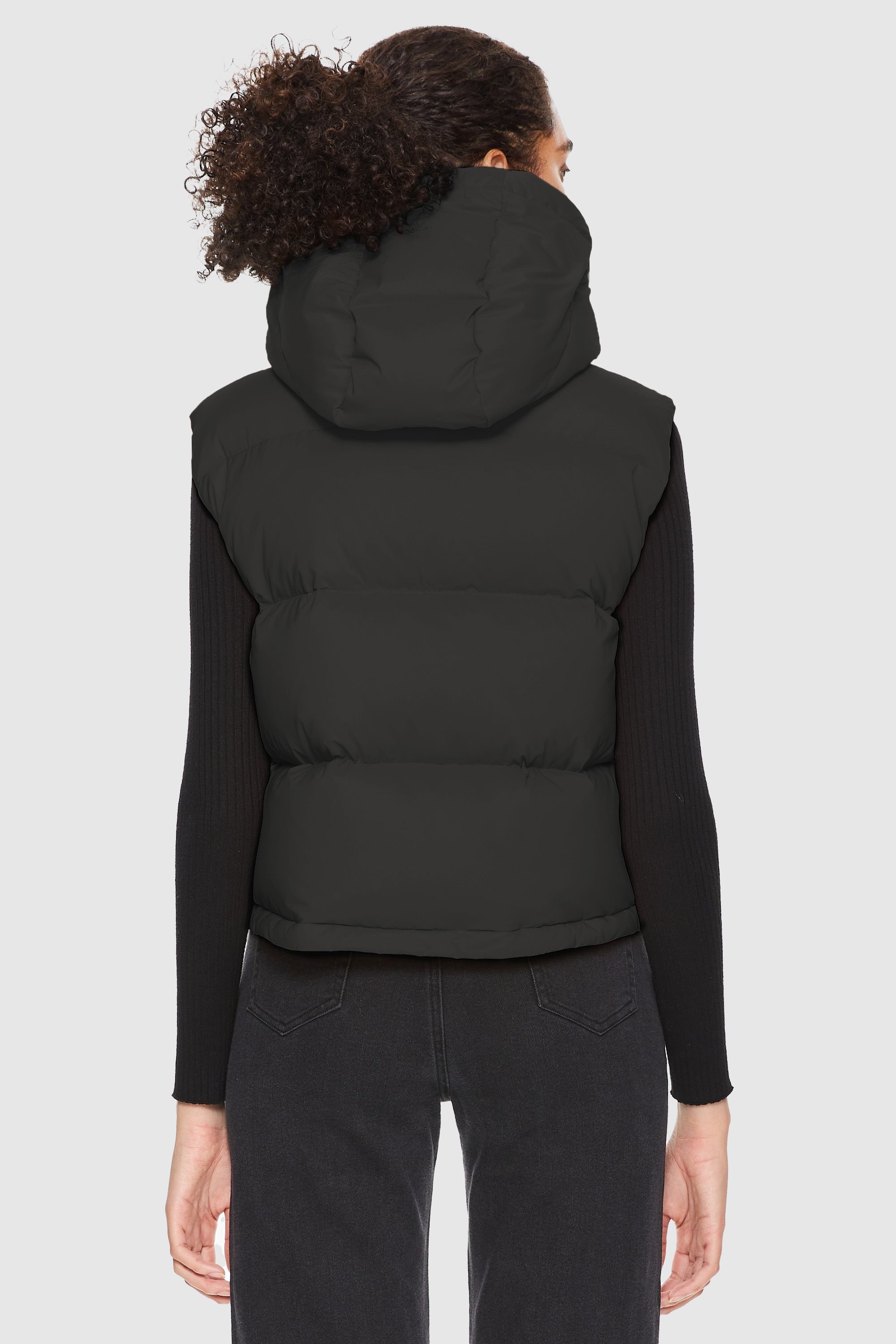 Orolay-Aurora Hooded Puffer Vest-#color_Black