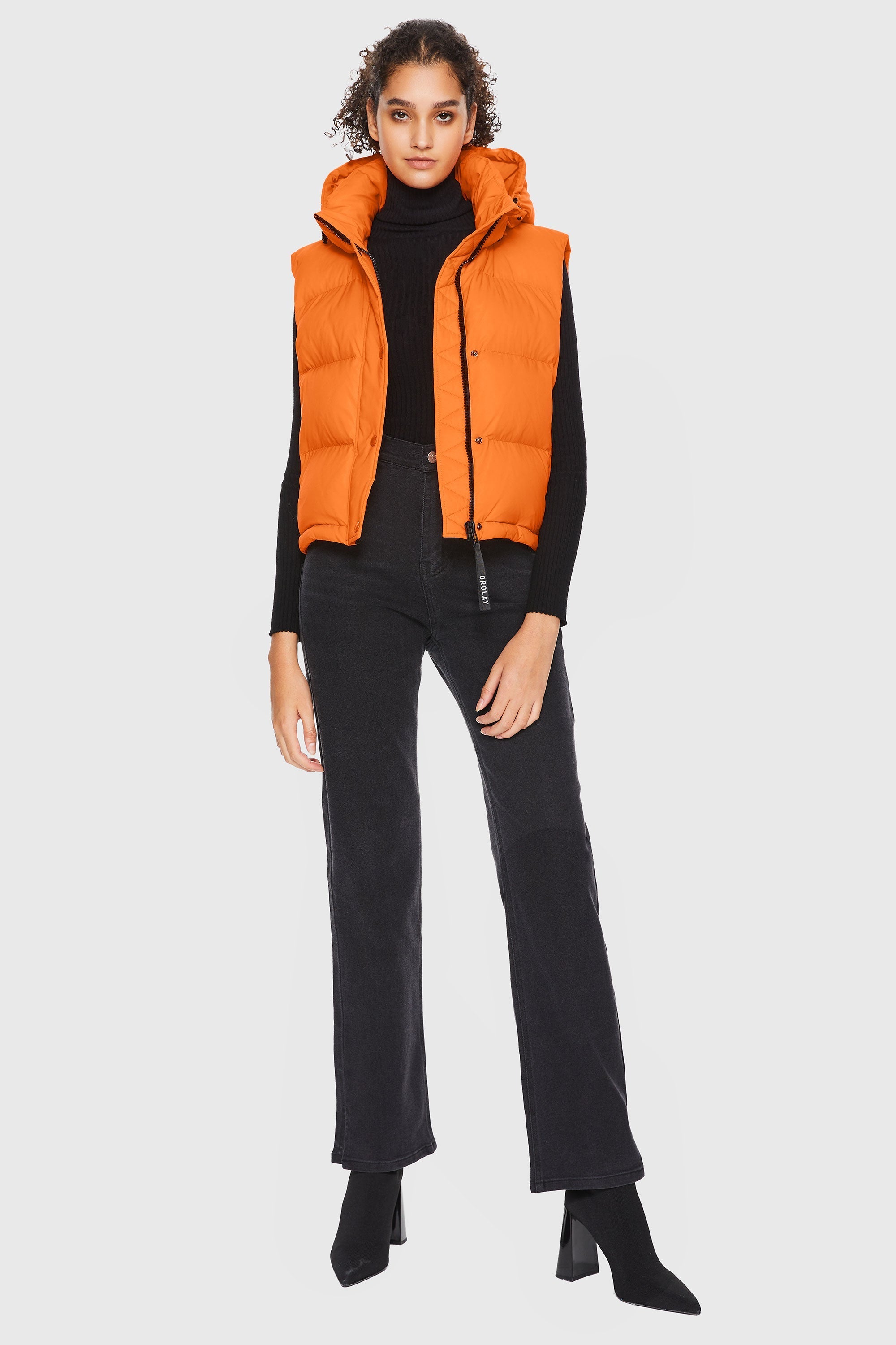 Orolay-Aurora Hooded Puffer Vest-#color_Bright Marigold