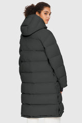 Orolay-Aurora Long Detachable Hooded Down Parka-#color_Volcanic Ash