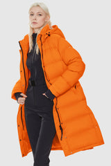 Orolay-Aurora Long Detachable Hooded Down Parka-#color_Bright Marigold