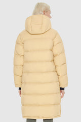 Orolay-Aurora Long Detachable Hooded Down Parka-#color_Summer Melon