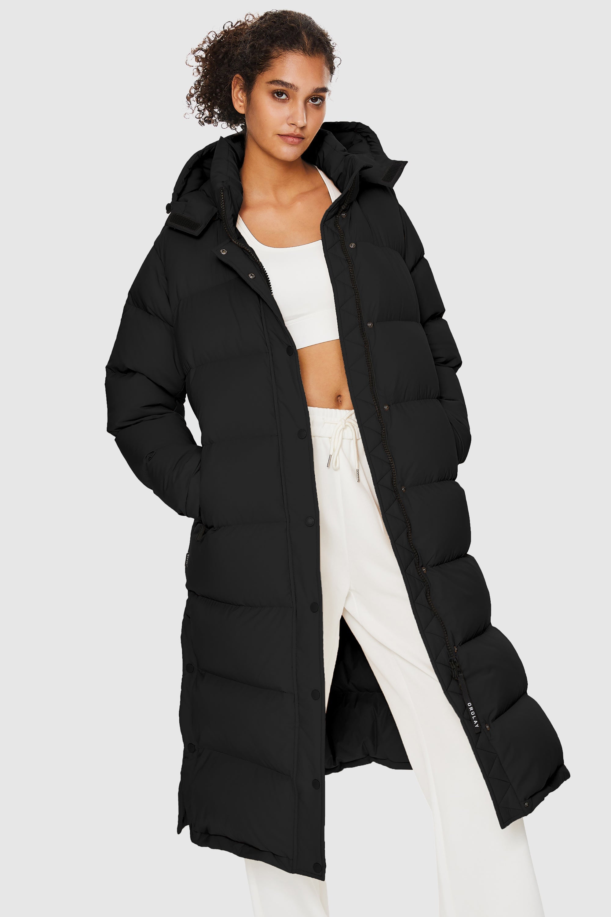 Orolay-Aurora Long Down Parka-#color_Black