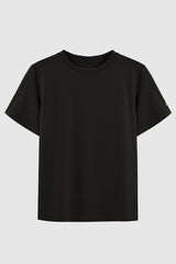 Orolay-Basic Crewneck T-Shirt-#color_Black