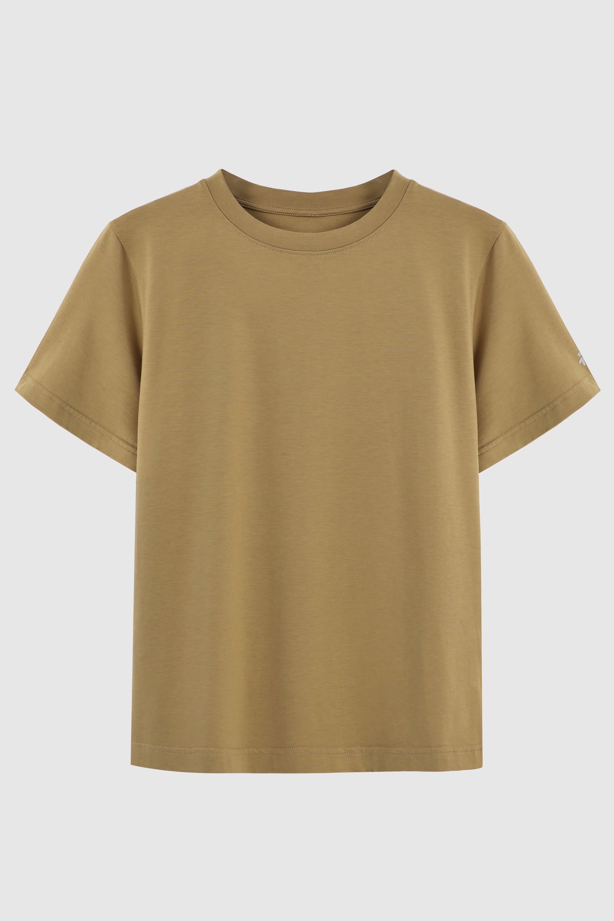 Orolay-Basic Crewneck T-Shirt-#color_Bronze Mist