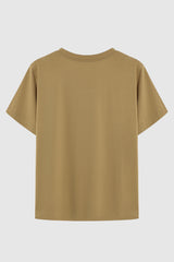 Orolay-Basic Crewneck T-Shirt-#color_Bronze Mist