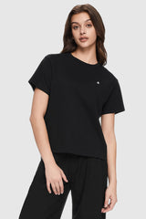 Orolay-Basic Round Neck T-Shirt-#color_Black