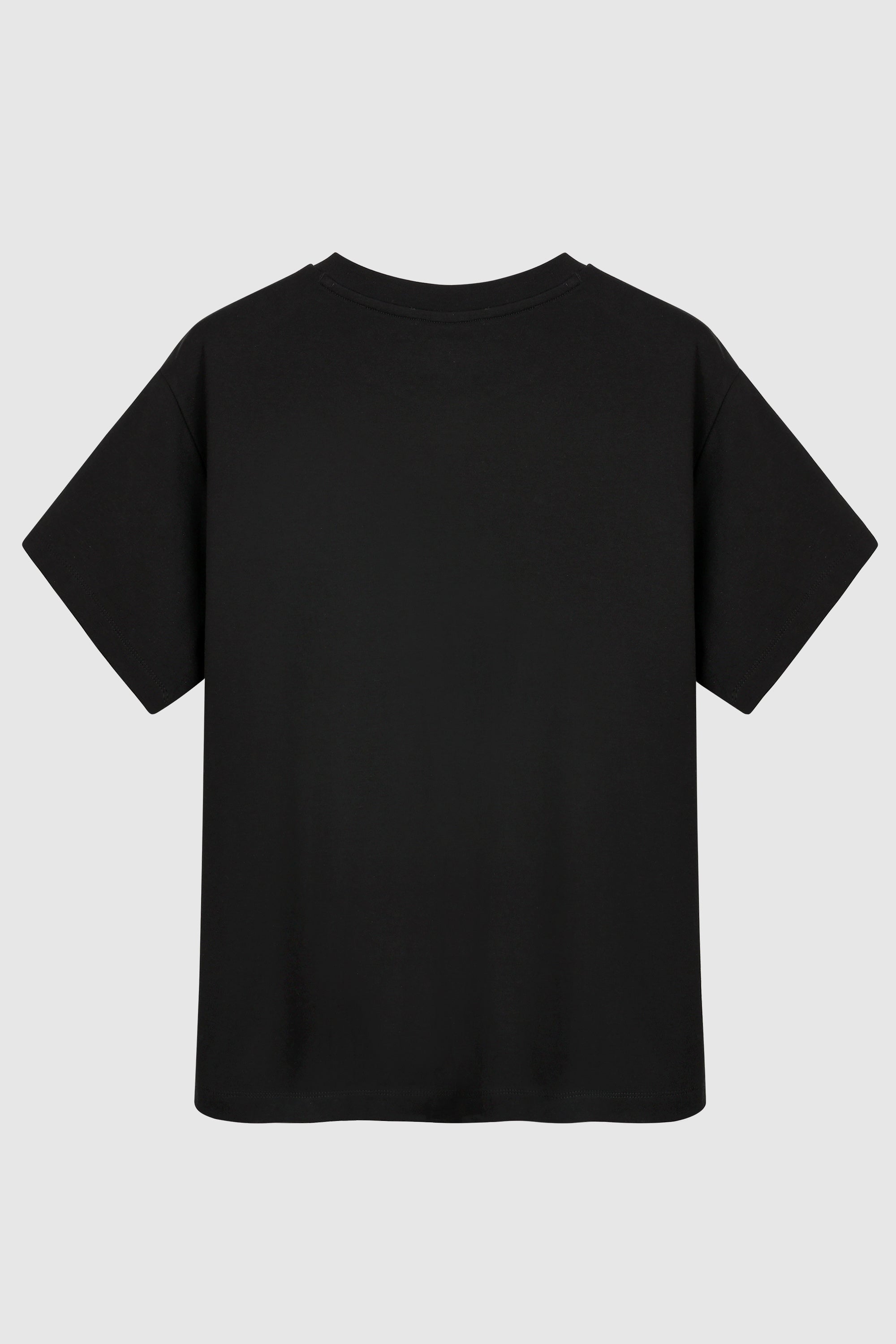 Orolay-Basic Round Neck T-Shirt-#color_Black