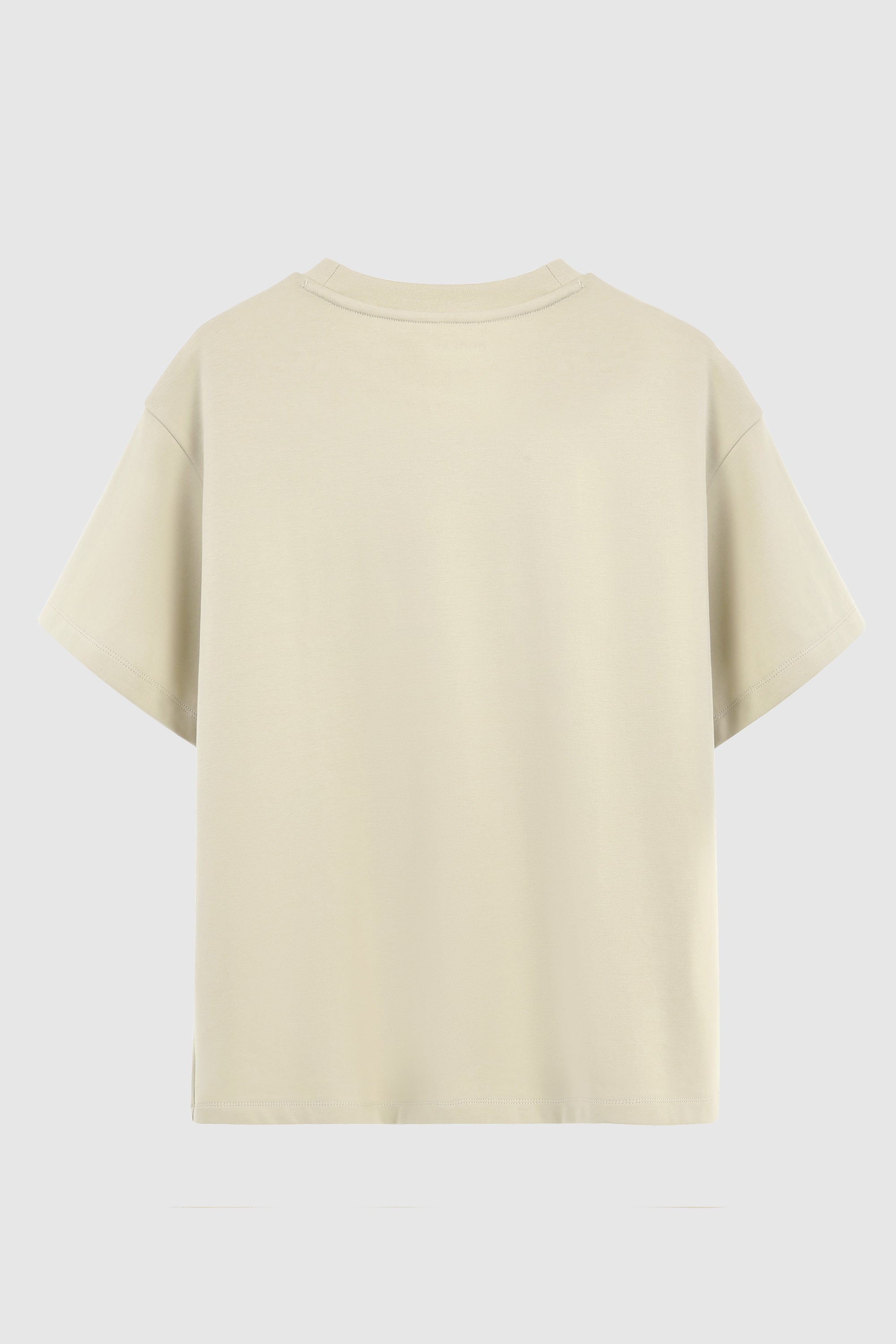 Orolay-Basic Round Neck T-Shirt-#color_Almond Oil