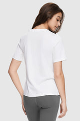 Orolay-Basic Short Sleeve T-Shirt-#color_White