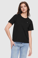 Orolay-Basic Short Sleeve T-Shirt-#color_Black