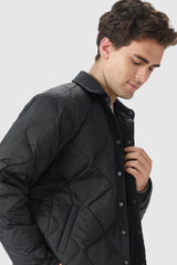 Orolay-Button-Up Quilted Down Puffer-#color_Black