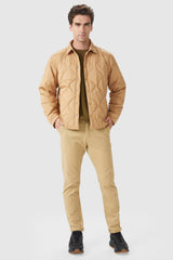 Orolay-Button-Up Quilted Down Puffer-#color_Sand