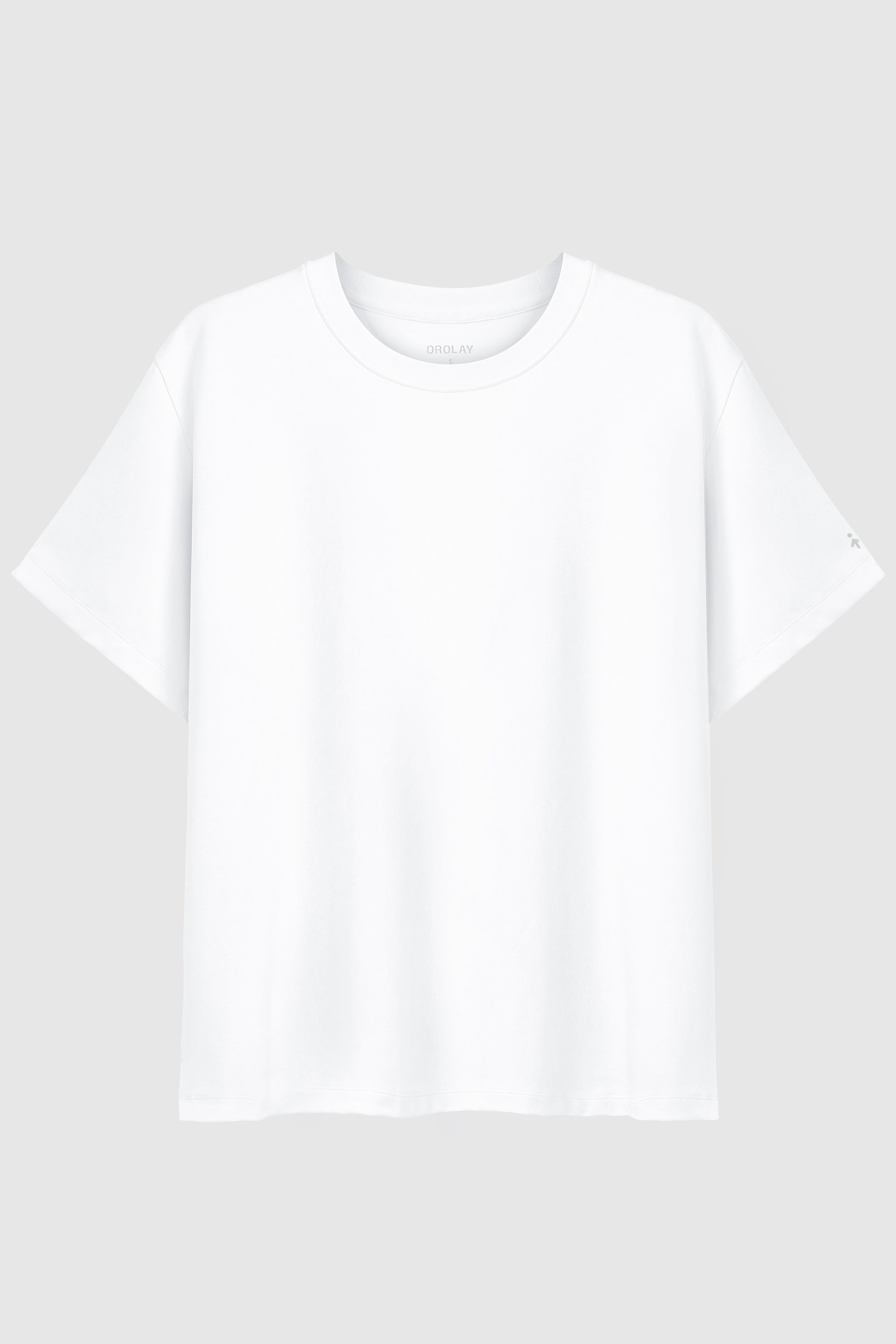 Orolay-Casual Crewneck T-Shirt-#color_White