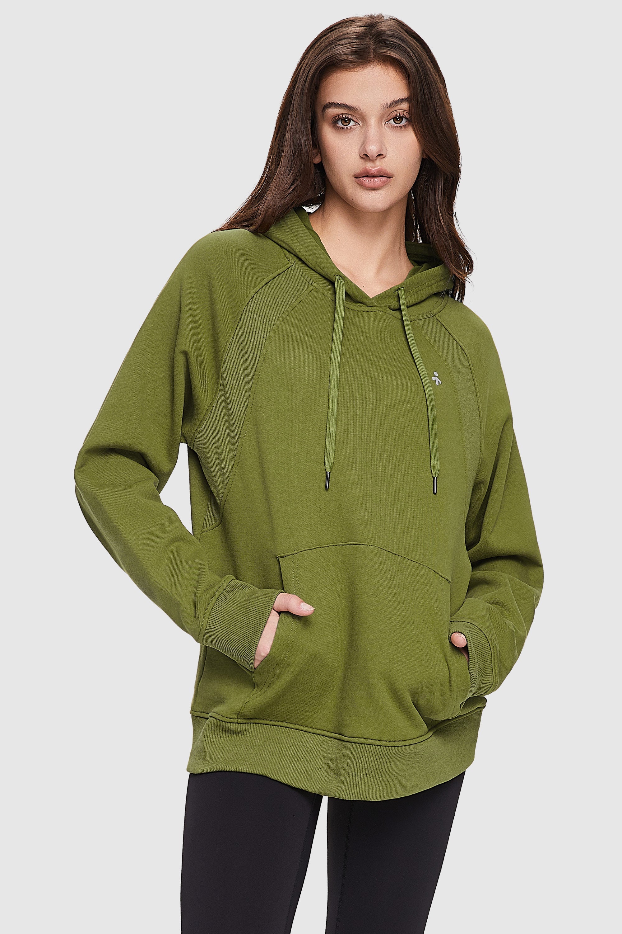 Orolay-Casual Hoodie-Image 2 of Casual Hoodie from Orolay - #color_Peat Moss