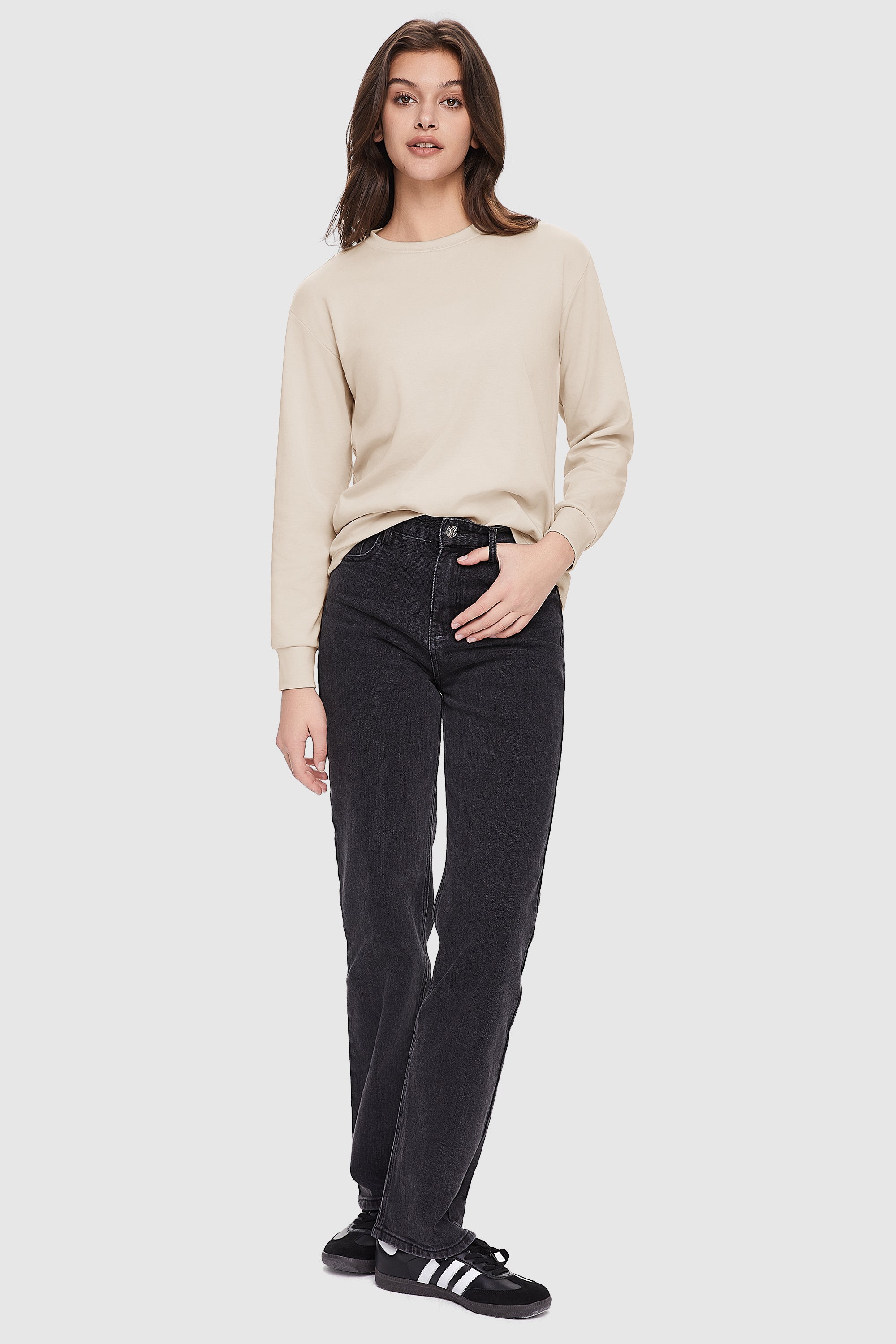 Orolay-Casual Long-Sleeve Shirt-Image 2 of Casual Long-Sleeve Shirt from Orolay - #color_Beige