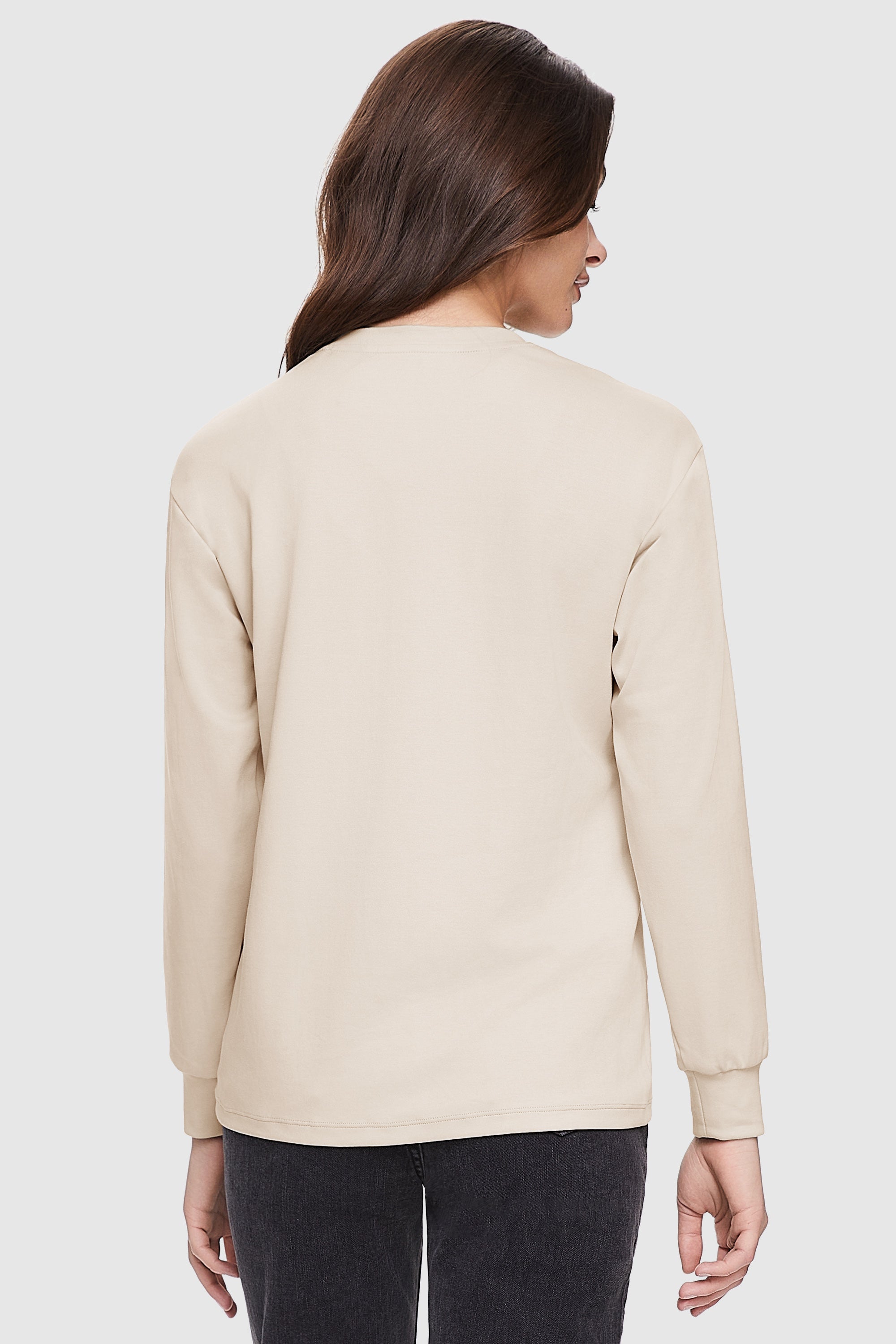 Orolay-Casual Long-Sleeve Shirt-Image 4 of Casual Long-Sleeve Shirt from Orolay - #color_Beige