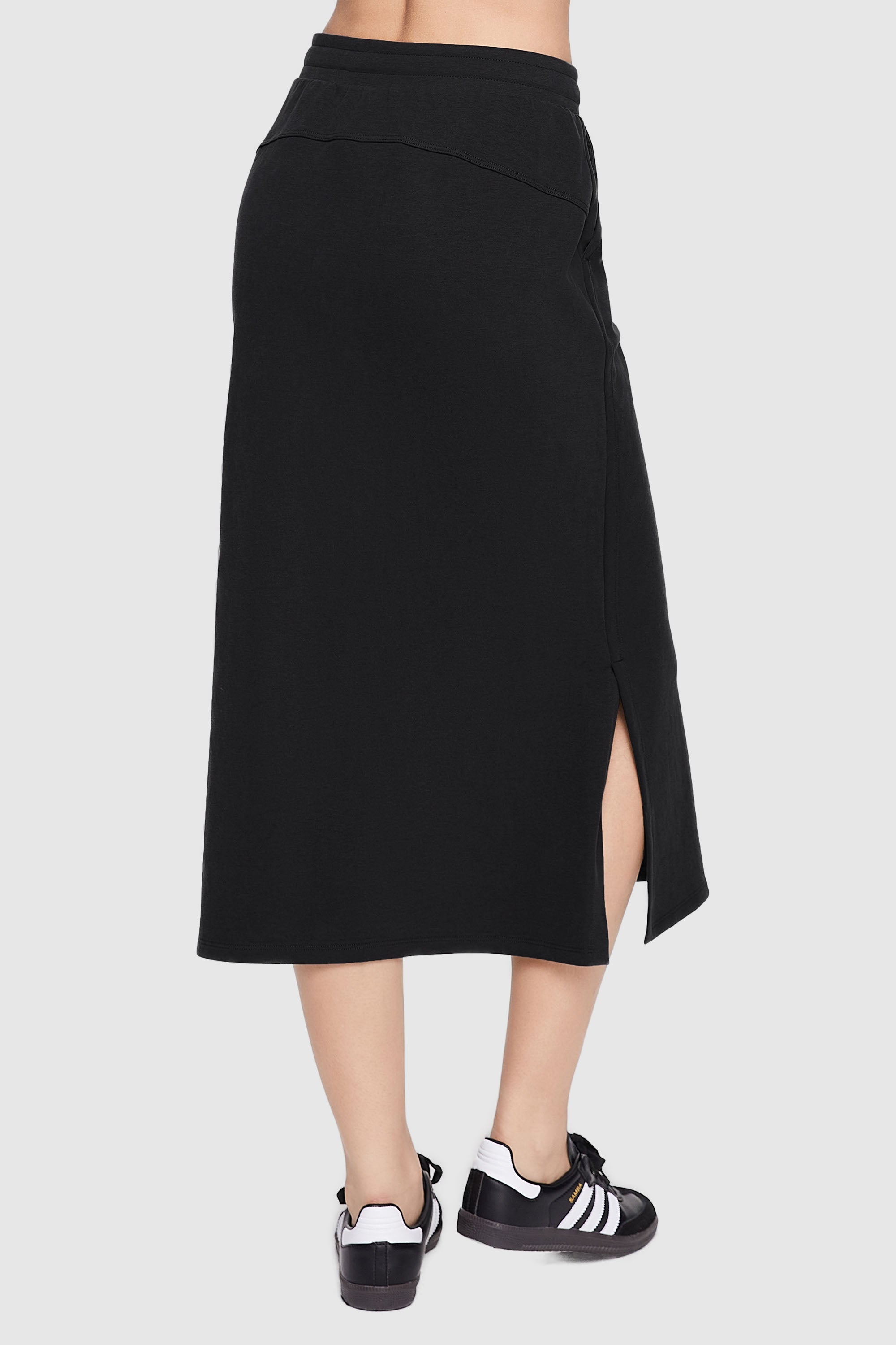 orolay Causal High Waist Long Skirt - #color_black